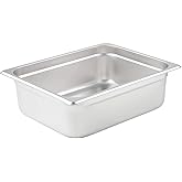Winco Half Size 4" Deep Metal Food Pan/Steam Table Pan, Anti-Jam, 23 Gauge