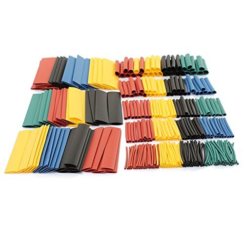 PROtastic 328Pcs 8 Sizes Assortment 2:1 Heat Shrink Tube Tubing Sleeve Wrap Wire Kit Set