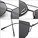 Anywa Fashion Twin-Beams Classic Women Metal Frame Mirror Sunglasses Cat Eye Glasses (Gold, Black)
