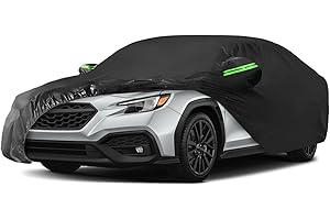Proadsy 2025 Upgrade Car Cover Custom Fit for Subaru WRX 2008-2025, Waterproof All Weather for Automobiles, Full Exterior Cover Rain Snow Sun Protector Indoor Outdoor Car Cover
