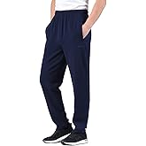 Zoulee New Men's Classic Drawstring-Waist Jogger Pants Sweatpants with Zipper Fly