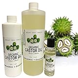Organic Castor Oil-Ricinus Communis-100% Pure, Clean, Naked Castor Oil, (2 Ounce)