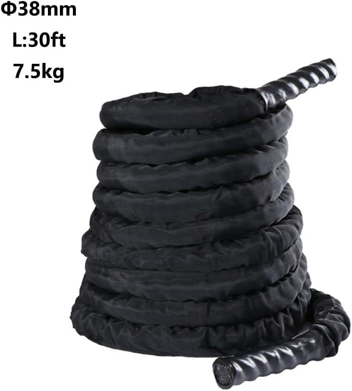 Sucastle Battle Rope Battle Gym Rope Fitness Exercise 38mm/9m Exercise Undulation Rope Muscle Strength Training Rope GYM Power Rope