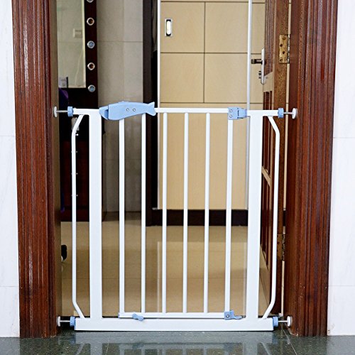 Safety Door Fence, Paymenow Metal Multifunction Children Security Baby Safety Door Gate use in Doorway Staircase Deco Extra Tall Walk for Pets and Toddlers Shipping from Local America