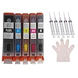Colorful 5Pack 250 251 Compatible Ink Cartridge Replacement With Cartridge Syringe For C Pixma MX922 iP7220 iX6820 MG5420 MG5422 MG5520 MG5522 MG5620 MG6420 MG6620 MX722 IP8720 printers