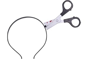 Rotumaty Halloween Scary Costume Accessories Bloody Headband (Bloody Knife/Syringe/Scissors) Funny Headwear Through Head Toys