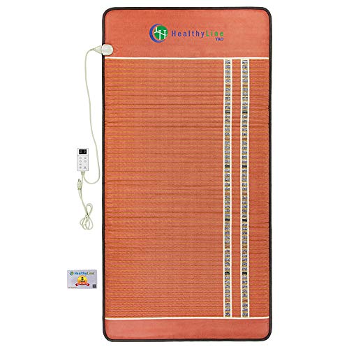 HealthyLine Far Infrared Heating Pad Firm Mat Filled with Amethyst, Tourmaline and Obsidian