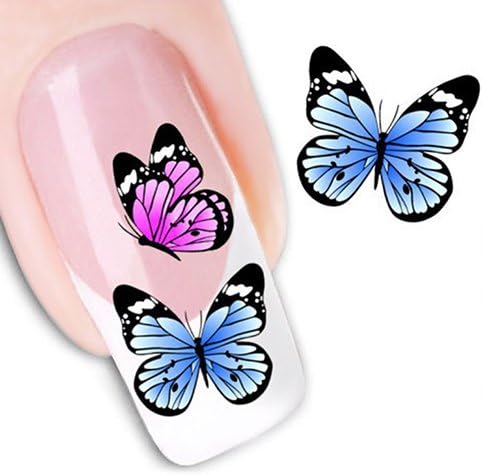 YuYe 2Sheets/72Pcs Different 3D Butterfly Design Nail Art Stickers DIY Manicure Tool