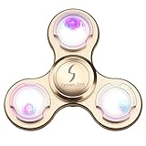 Fantastic Zone Fidget Hand Spinner With LED LIGHT Tri Spinner Toy With Colorful Shining Premium Anxiety Toy Helps Focus For Kids And Adults Stress Reducer