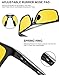 PAERDE Polarized Wayfarer Sunglasses For Men Women Retro UV400 Brand Designer Sun glasses Metal Frame PA07(Night vision-BY)
