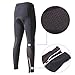 beroy (The Improved New Products) Womens 3D Padded Long Bike Pants,Cycling Pants,Bike Shorts Padding With Drawsting Cord (Large, Black)