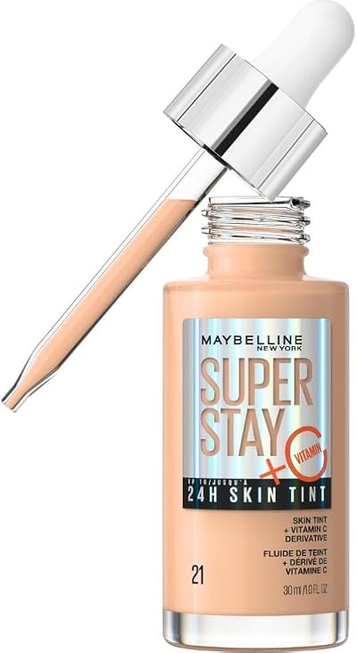 Maybelline Super Stay Skin Tint Foundation Vitamin C Shade 21 24H