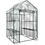 Home-Complete HC-4202 Walk-In Greenhouse- Indoor Outdoor with 8 Sturdy Shelves-Grow Plants, Seedlings, Herbs, or Flowers In A