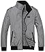 KIWEN Men's Autumn And Fall Casual Wear Long Sleeve Jacket(Gray,L size)