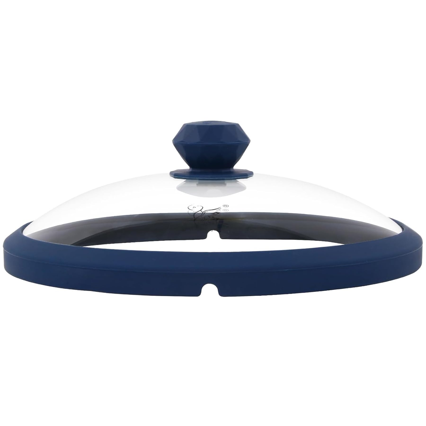 Photo 1 of Microwave Splatter Cover Glass 10.5 Inch Vented Food Cover with Handle Tempered Glass Microwave Lid Dishwasher Safe Oven Lid for Bowls/Plates Diamond Handle Food Cover for Heating (Dark Blue)