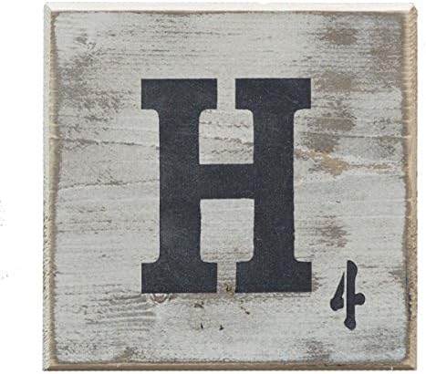 Pine Designs, Distressed Styled Letter Scrabble Tile 5.5" x 5.5", H