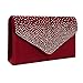 jubileens St Ladies Large Evening Satin Bridal Diamante Ladies Clutch Bag Party Prom Envelope