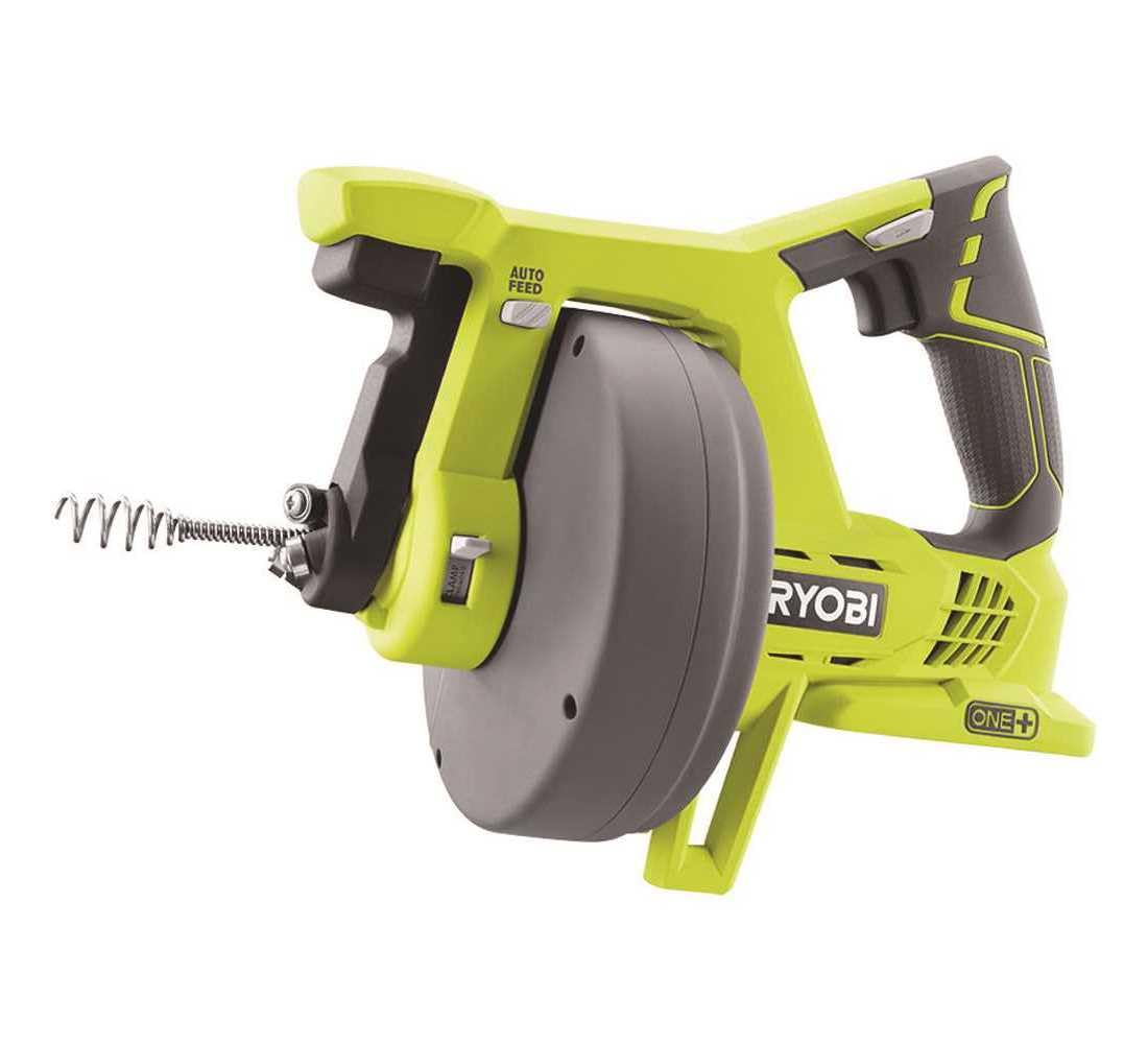 Ryobi P4001 One+ Barrena de drenaje todo en uno de iones de litio de 18 V de 25 pies para fregaderos o inodoros (batería no incluida, solo herramienta eléctrica)