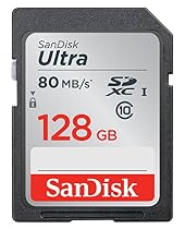 SanDisk 128GB Ultra UHS-I Class 10 SDXC Memory Card, Black, Standard Packaging (SDSDUNC-128G-GN6IN)