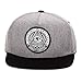 King Star Men Solid Flat Bill Hip Hop Snapback Baseball Cap Eye-Gray