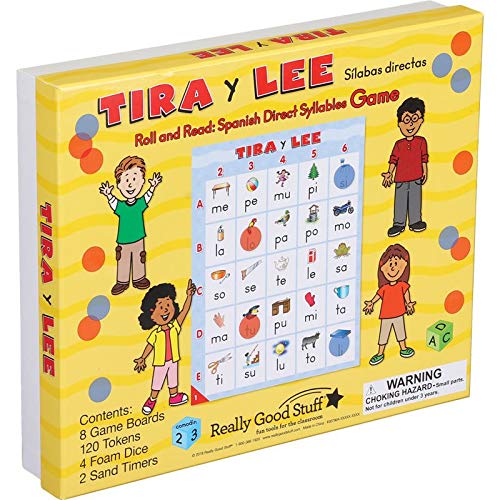 Really Good Stuff Tira y lee: S labas directas (Roll and Read: Spanish Direct Syllables)