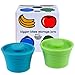 Kinderville Bigger Bites Storage Jars (Set of 2, Blue/Green)