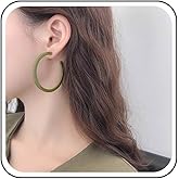 Ximdble Vintage Acrylic Circle Hoop Earrings Resin Hoop Huggie Earrings Green Hinged Earrings Helix Lobe Hinged Earrings Cubic Circular Huggie Earrings Jewelry for Women