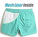 MaaMgic Mens Slim Fit Shorts Quick Dry Swim Trunks with Mesh Lining Male Bathing Suits,Medium(Waist:32