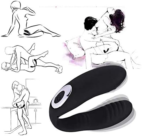 JiaoPo10 frequency Viberater U-shaped couple promote Toys sports toolrechargeable waterproof Silicone-H011 (black)