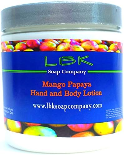 Mango Papaya Moisturizing Hand and Body Lotion 8oz by LBK Soap Company