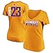 Majestic LeBron James Los Angeles Lakers #23 Women's Vertical Player T-Shirt Gold