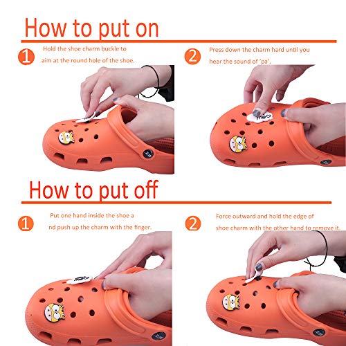 Efivs Arts 20+pcs Different Shape Shoes Charms Fits for Croc Shoes & Wristband Bracelet Party Gifts
