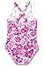 Sociala Little Big Girls Floral One Piece Swimsuit Criss Cross Back Swimwear