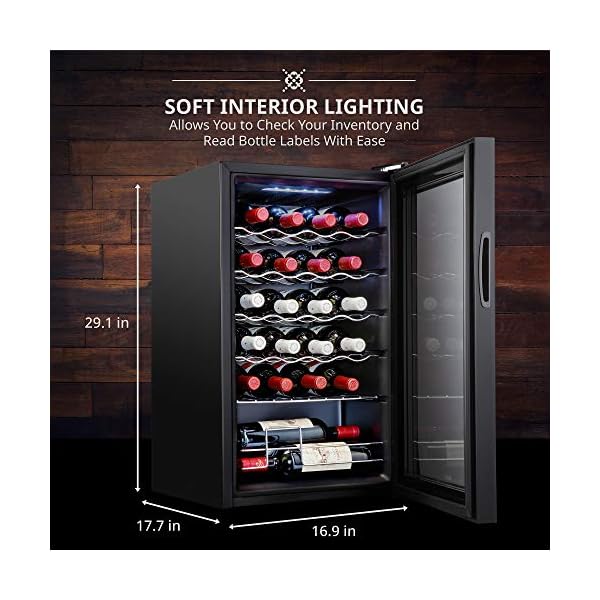 Ivation-24-Bottle-Compressor-Wine-Cooler-Refrigerator-wLock-Large-Freestanding-Wine-Cellar-For-Red-White-Champagne-or-Sparkling-Wine-41f-64f-Digital-Temperature-Control-Fridge-Glass-Door-Black