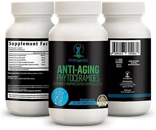 Miracle Anti-Aging Skin Supplement - Natural Phytoceramides - Reduces Wrinkles - Supports Youthful Skin - Gluten-Free - Vitamin Boosted Formula - 30 Capsules*
