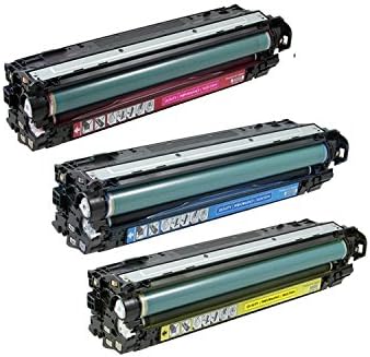 CE741A Cyan, CE742A Magenta, CE743A Yellow Compatible Color Toner for HP Color LaserJet CP5220, CP5225, CP5225dn, CP5225n printers-3 Pack