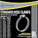 Cambridge Worm Gear Hose Clamps SAE Size 24, Adjustable 1 1/16-in to 2-in, Stainless Steel Band and Housing, Zinc Plated Screw, 10 Pack