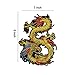 BFY Gold Dragon Embroidered Patch Applique Chinese Dragon Applique Sew on or Iron on Patches Better Than Rose Embroidery for DIY Chinese Dragon Costume
