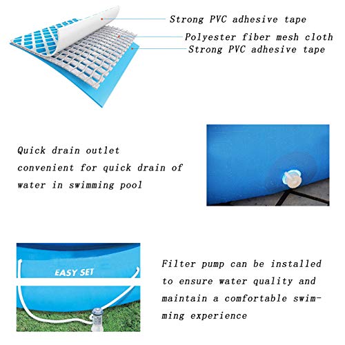 Drezran Inflatable Swimming Pools for Kids and Adults Above Ground