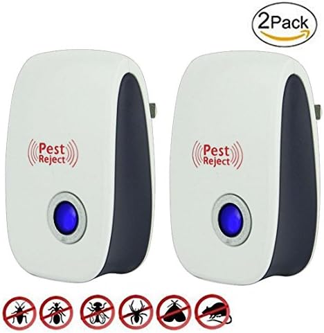 Ultrasonic Pest Repellent,2 Pack Electronic Control Plug In Pest Repeller for Insects &amp; Rodents Repellent for Mosquito, Mouse, Cockroaches ,Rats,Bug, Spider, Ant, Flies-Safe, non-toxic&amp;efficient (4)