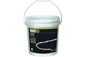 Klein Tools 56110 Poly Pull Line, Pull String for Light Duty Cable, Orange/White, 6500-Foot