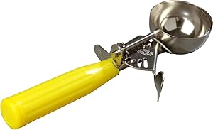 Carlisle 60300-20 Stainless Steel Portion Control Disher Scoop, 2 oz, Yellow