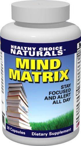 Mind Matrix- Mind, Mood, &amp; Memory Supplement/All Natural Formula – 30 Capsules