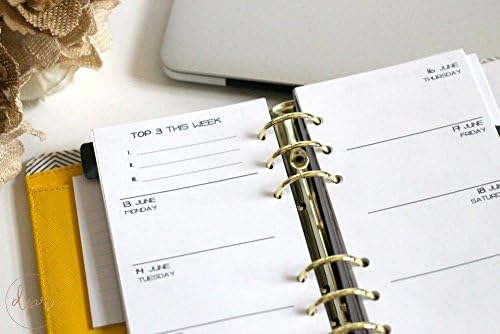 Personal Size Week on Two Pages + Top 3 | WO2P | Printed Inserts for Filofax, Kikki K, Kate Spade! | DreamPlanRepeat