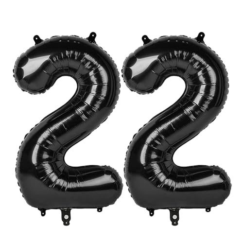 Number Balloons Black 22 Balloon