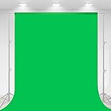 10 X 7 FT Green Screen Backdrop for Photography, Chromakey Virtual GreenScreen Background Sheet for Zoom Meeting, Cloth Fabri