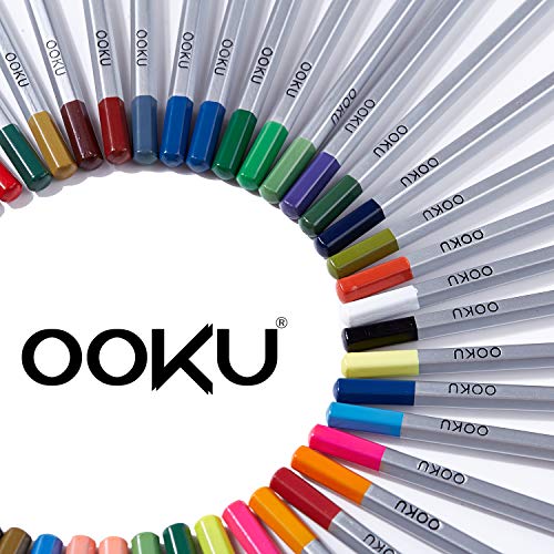 OOKU Artist PRO Watercolor Pencils Set 72 Colors / 75 Pc Full Kit | Wet Water Color Pencils Set/Dry Coloring Pencils Set for Adults, Kids | w/BONUS Wool Pencil Wrap, Watercolor Brush, Sharpener
