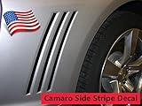 2010 2011 2012 2013 2014 2015 Chevy Camaro Grill Vent Blackouts Inserts Vinyl Graphic Decal Stripes - Color: BLACK