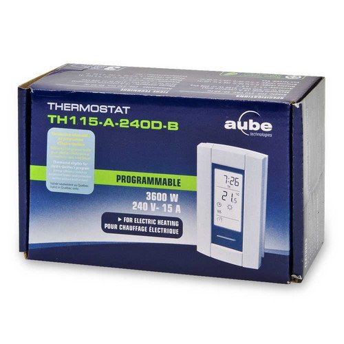 Aube By Honeywell TH115-A-240D-B/U Programmable Electronic Thermostat