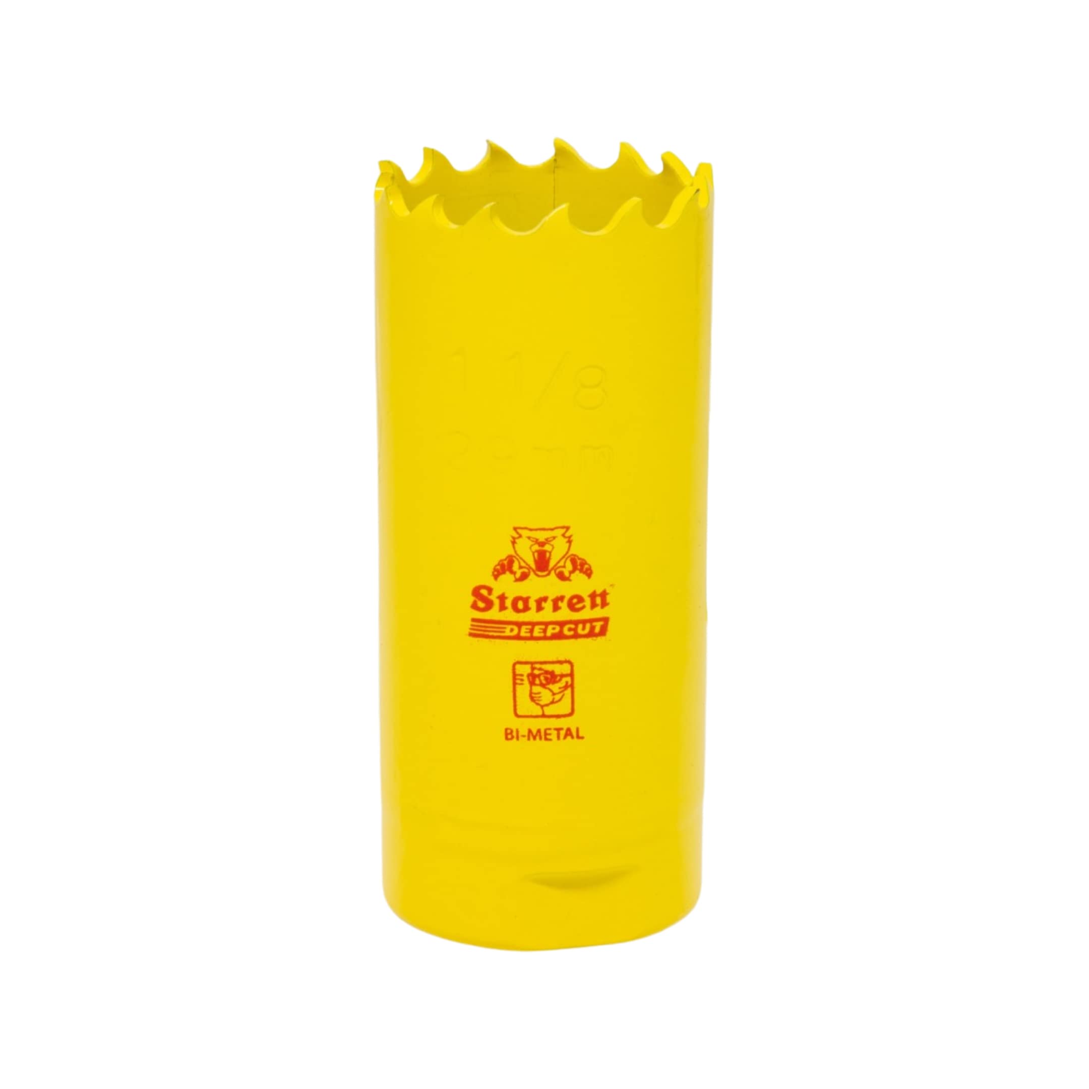 Starrett Deep Cut Hole Saw - DCH0118 Heavy Duty Bi-Metal with Extra Cobalt HSS Teeth - For Metals Wood Cast Iron Fibreglass Plastic Materials - 29mm